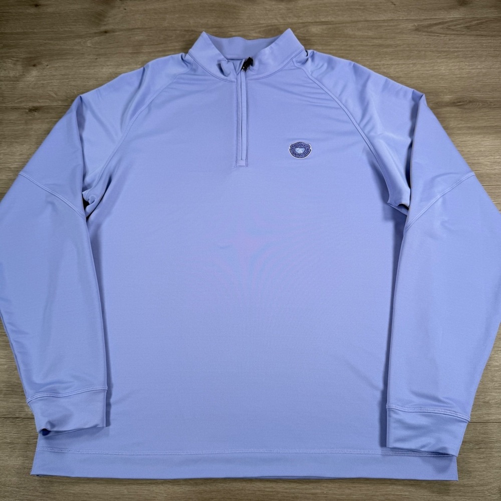 Medinah Golf 1/4 Zip Mens XL Blue Cutter Buck Performance Stretch Long Sleeve